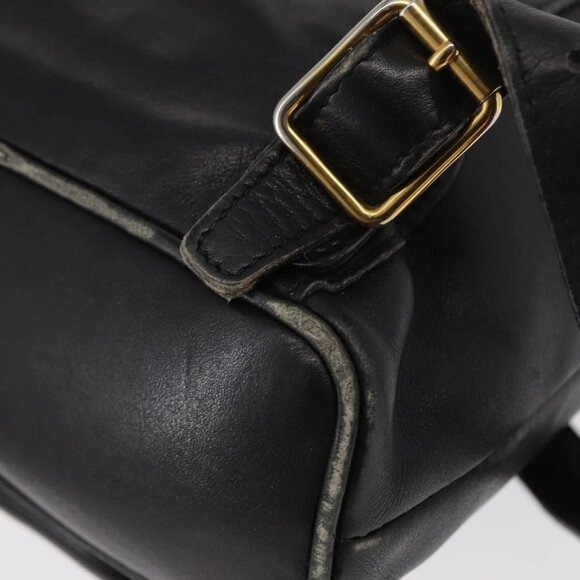 GUCCI Bamboo Backpack Leather Black Gold 003 2058 0030 Auth 151518 main image 13